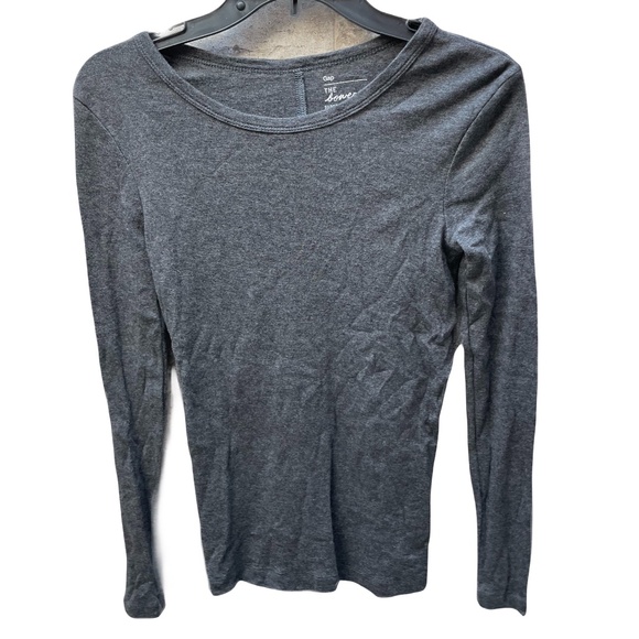 ❤️  GAP THE BOWERY SUPER SOFT CREW GREY TOP SIZE XS - Picture 1 of 3